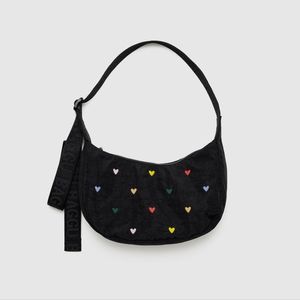 BAGGU Black Bag with Colorful Hearts